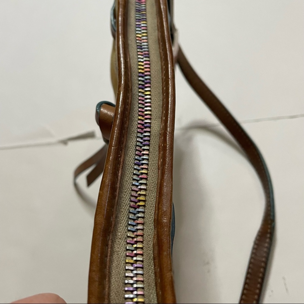 Dooney & Bourke Monogram Insignia Shoulder Bag Purse Authentic Designer Colorful - Picture 9 of 12